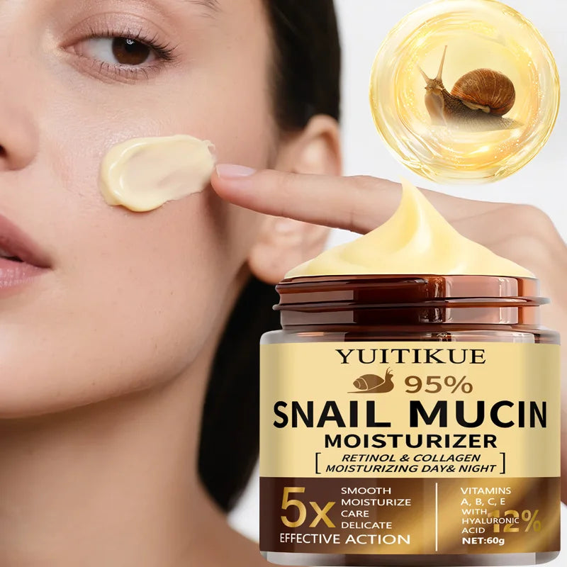 Snail Mucin Cream with Retinol & Collagen – 60g Moisturizer