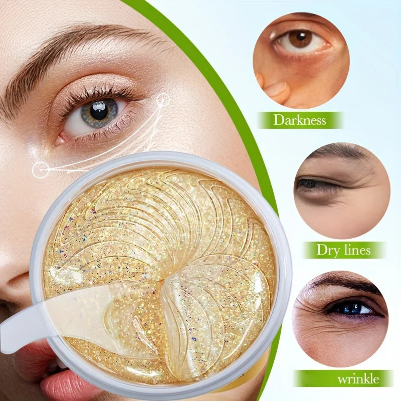 Fullerene Hydrating Eye Masks 30 Pairs – Firming & Moisturizing Under Eye Sheet Mask Oasis Select