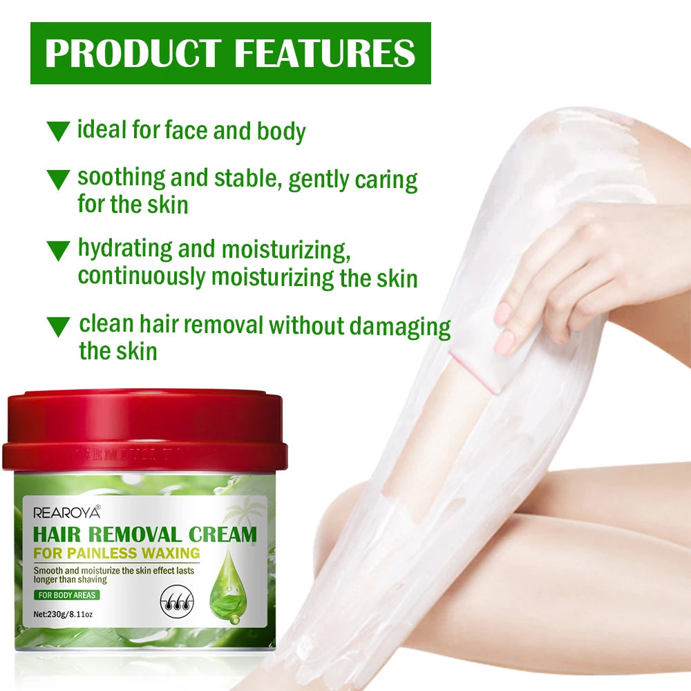 REAROYA Hair Removal Cream – Painless Epilator for Body & Intimate Hair Removal Cream Oasis Select