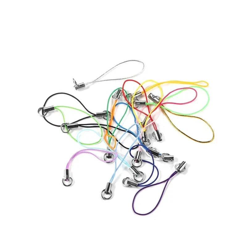 50/100pcs Wire Cord Mobile Phone Craft Pendant Lanyard DIY Handmade Materials Key Ring DIY Toys Pendant Clips Lanyard Accessorie Oasis Select
