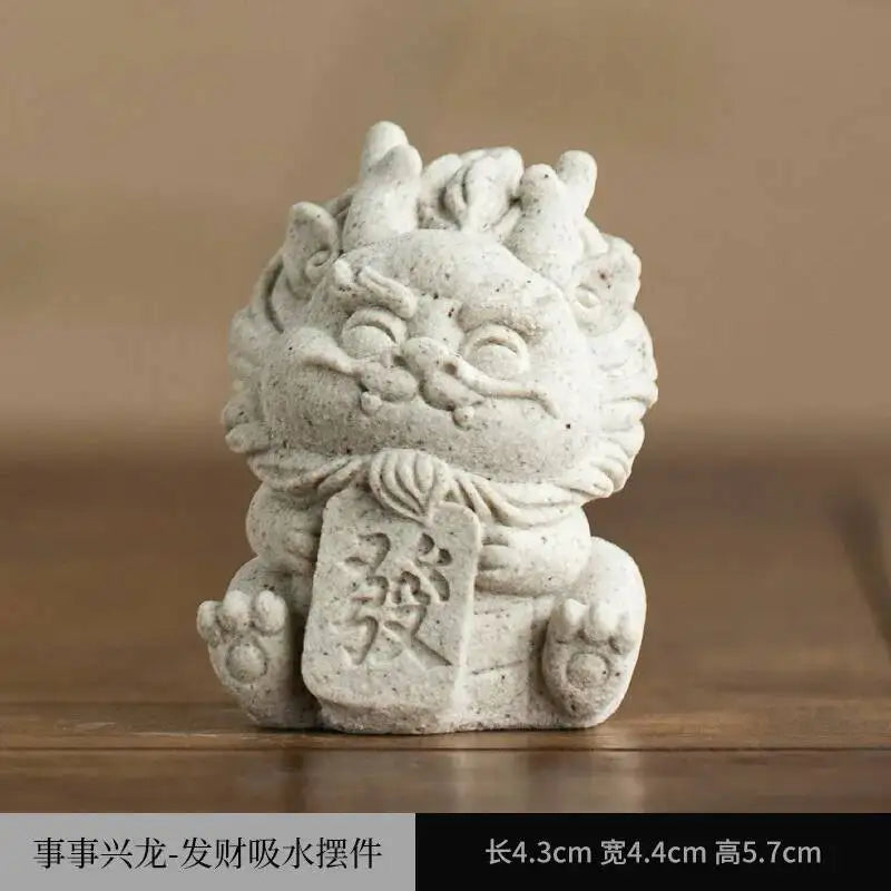 Water-Absorbing Tea Pet Quick-Drying Dragon Year Ornament Lion Dance Tea Table Tea Play Чаепитие Oasis Select 4