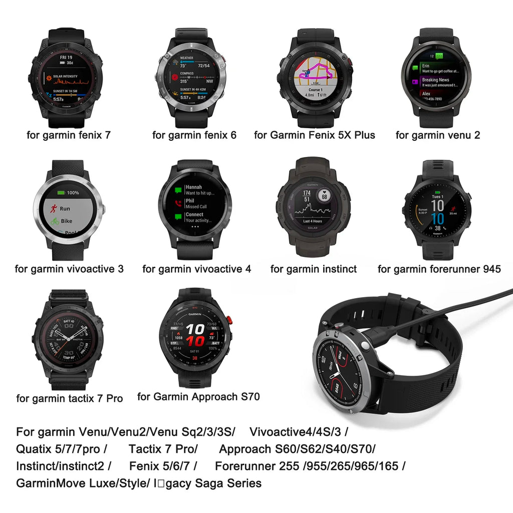 Garmin Watch Charger Cable – Venu, Fenix, Forerunner & More Watch Charging Cable Oasis Select