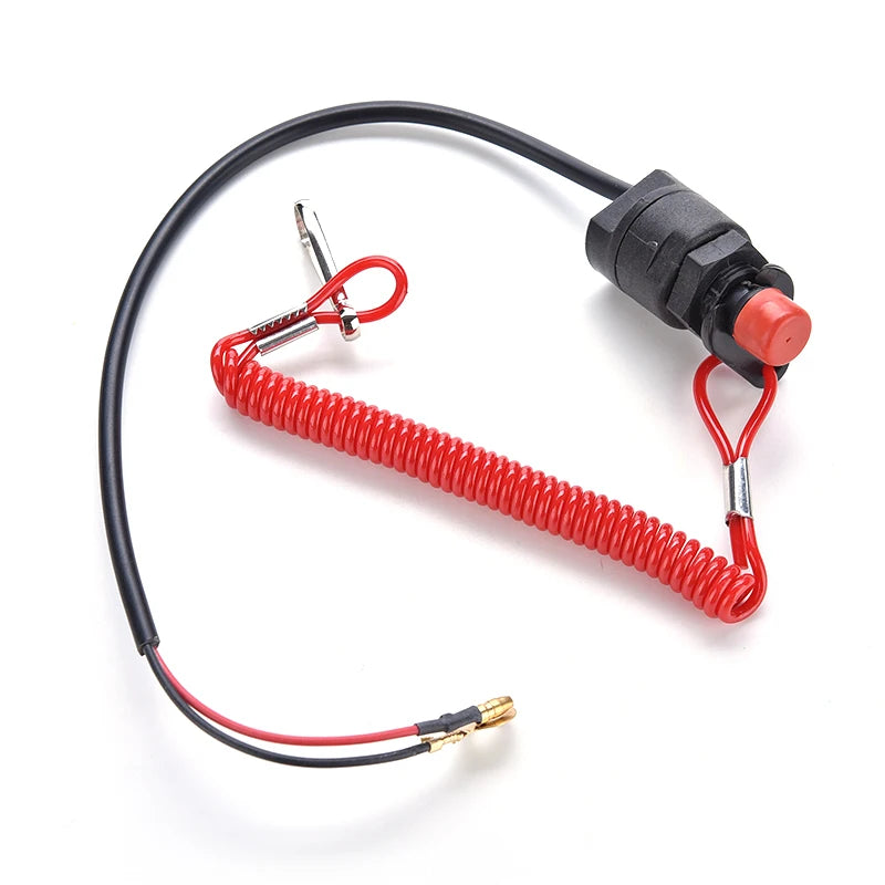 Boat Outboard Switch Engine Motor Lanyard Kill Urgent Stop Button Safety Connector Cord Oasis Select Style1