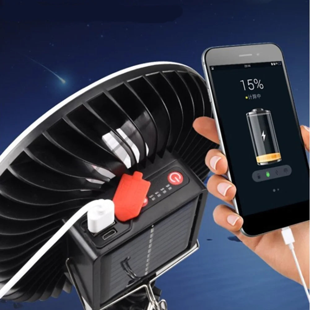 Rechargeable LED Camping Lantern Fan & Power Bank | IP68
