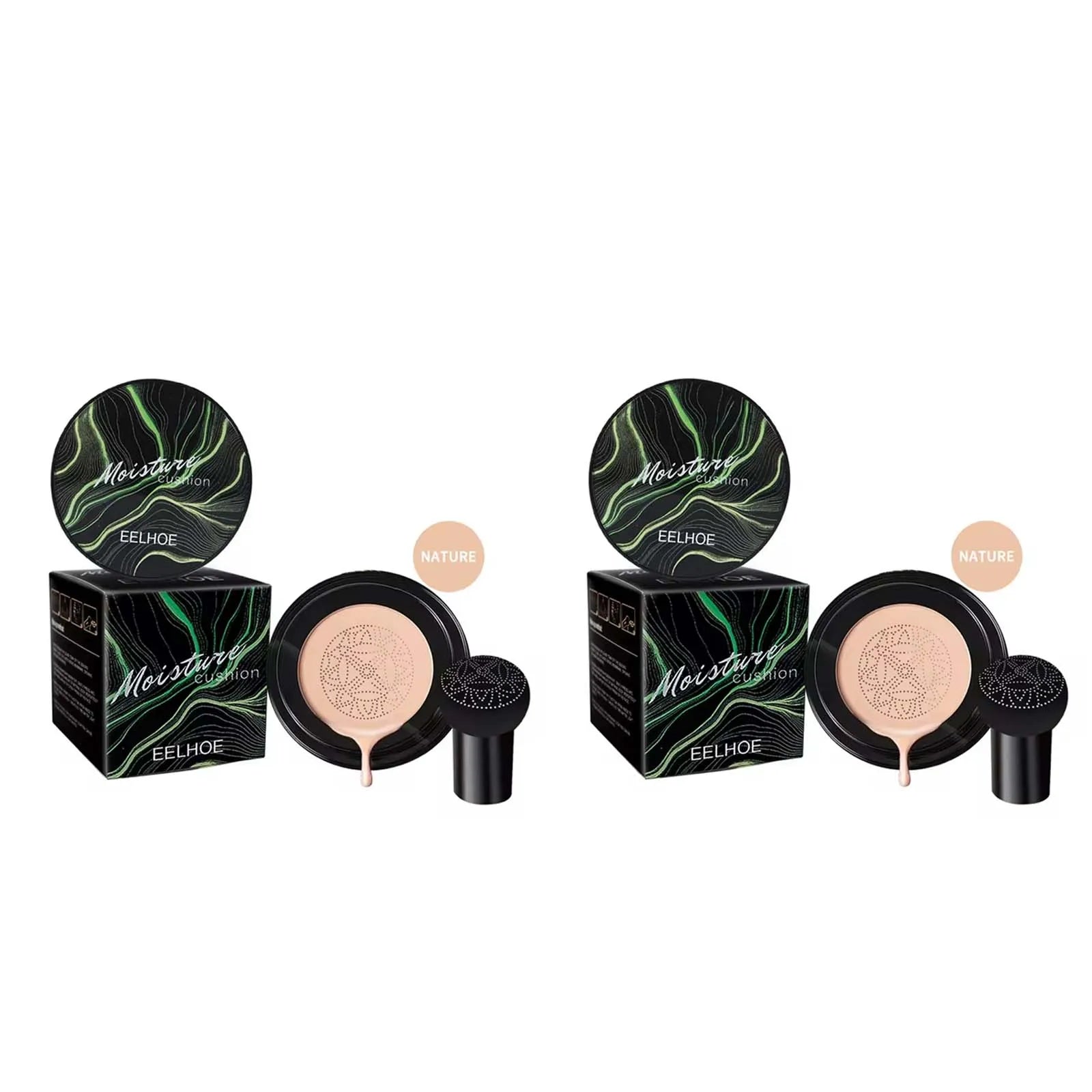 Mushroom Head Air Cushion BB Cream Magic Foundation Face Concealer Moisturizing Waterproof Brightening Makeup Base Cosmetics Oasis Select 2Pcs Nature