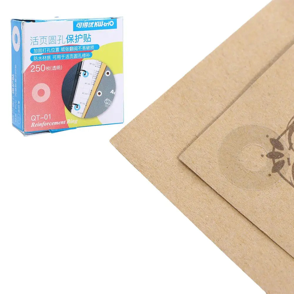 250pcs Hole Punch Protector Labels Loose Leaf Paper Hole Reinforcement Labels Round Stickers Self Adhesive Binding Paper Sticker Oasis Select transparent