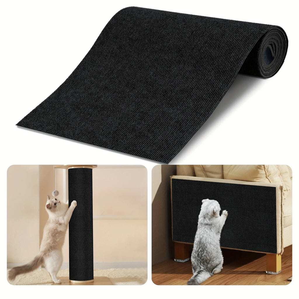 Bedroom Rug Wall Carpet Chair 40cmX1m Wear-resistant and Anti Slip Self-adhesive Living Room Anti Cat Scratch Sofa Decoration Oasis Select black 40cmX1m