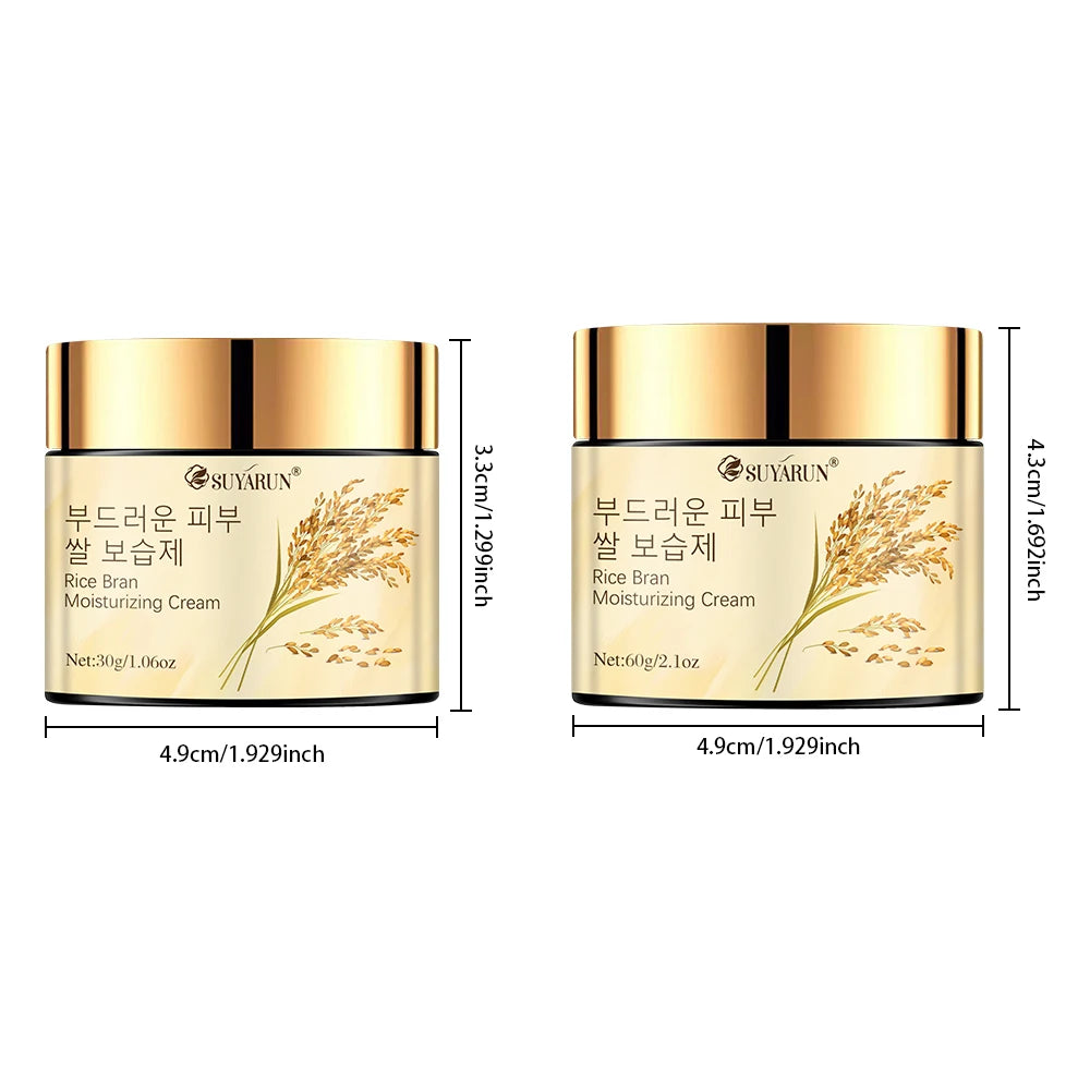 SUYARUN Korean Rice Extract Hydrating Face Cream 24H Moisture - Brightening Nourishing Skincare for Dry Sensitive Skin All Types Oasis Select