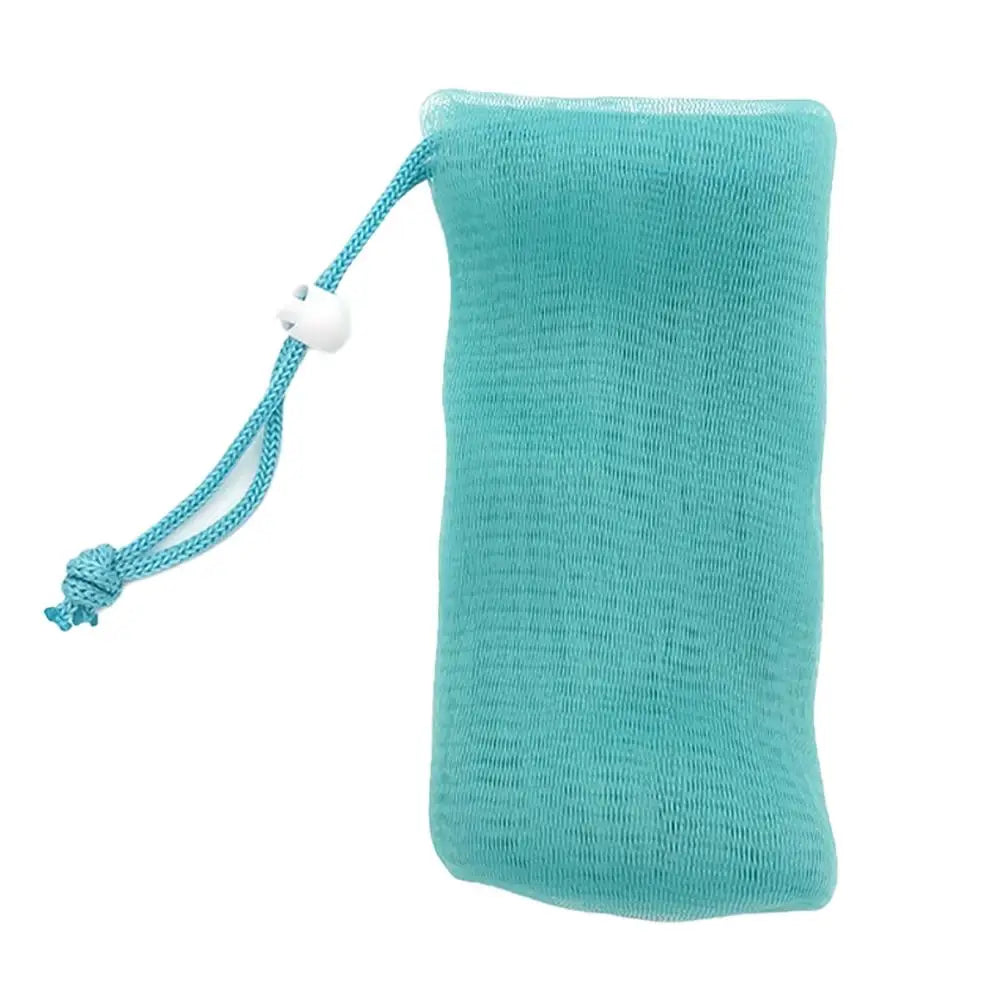 Exfoliating Mesh Soap Bag – Drawstring Foaming Net Shower Pouch Exfoliating Soap Bag Oasis Select green