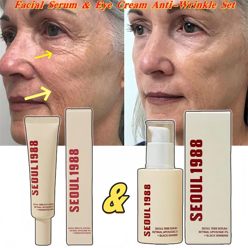 SEOUL 1988 Retinol Vitamin C Ginseng Face Serum & Eye Cream Set