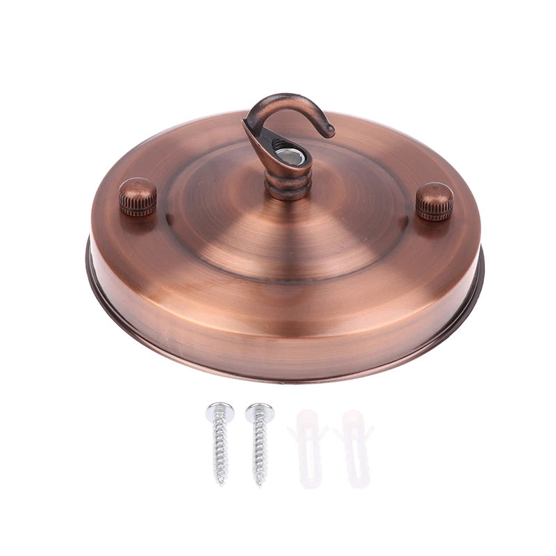 1Pc Lamp Part Ceiling Plate Holder Fitting Wall Hook Light Living Room Pendant Plate 10.5*6cm Household DIY Chandelier Decor Oasis Select Copper color