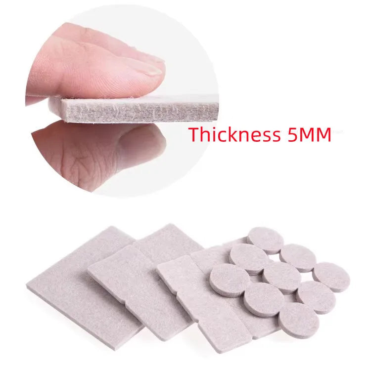 18-128 PCS Felt Chair Leg Pads 5mm Thick Floor Scratch Protector Mat Mute Non-slip Self Adhesive DIY Furniture Accessories Oasis Select