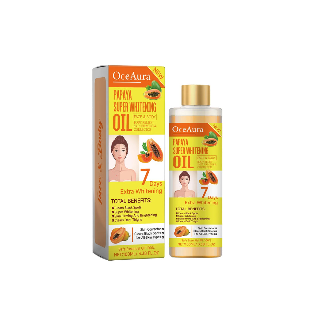 Papaya Whitening Body Oil Nourishing Brightening Skin Care Relaxing Muscle Smoothing Moisturizing Body Massage Skin Papaya Oil Oasis Select 100ml Boxed