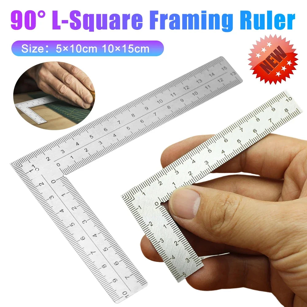 Mini Framing Ruler L Square Stainless Steel Right Angle Ruler Precision Measuring Layout Tool For Building Framing Gauges Oasis Select