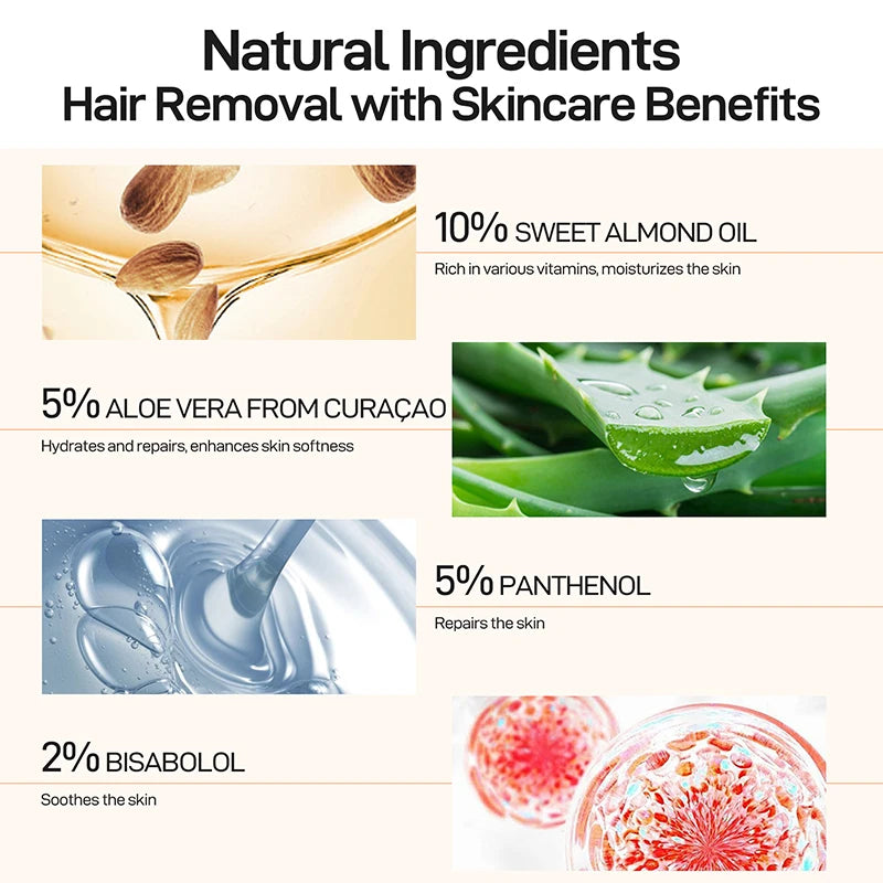 Painless Depilation Cream Hair Removal Wax Lip Intimate Areas Epilator Cream Health Depilatory Care Hair Growth Inhibitor Oasis Select