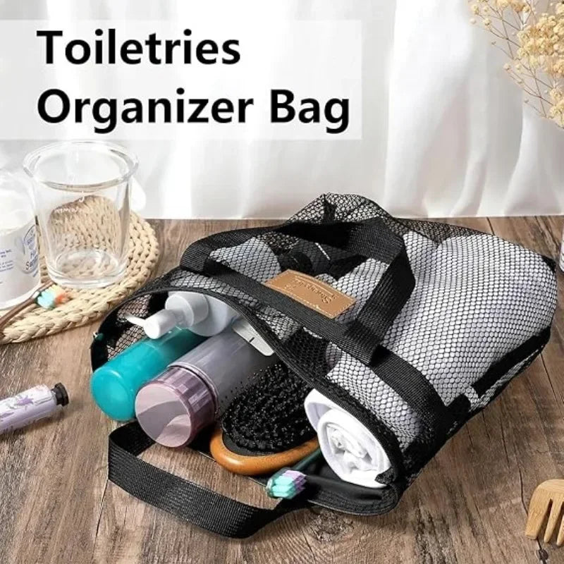 Travel Beach Bag Tote Bag with Mesh Pockets Outdoor Swimmer Toiletry Bag Organizer Packing Cube Carry on Bag for Vacation Oasis Select