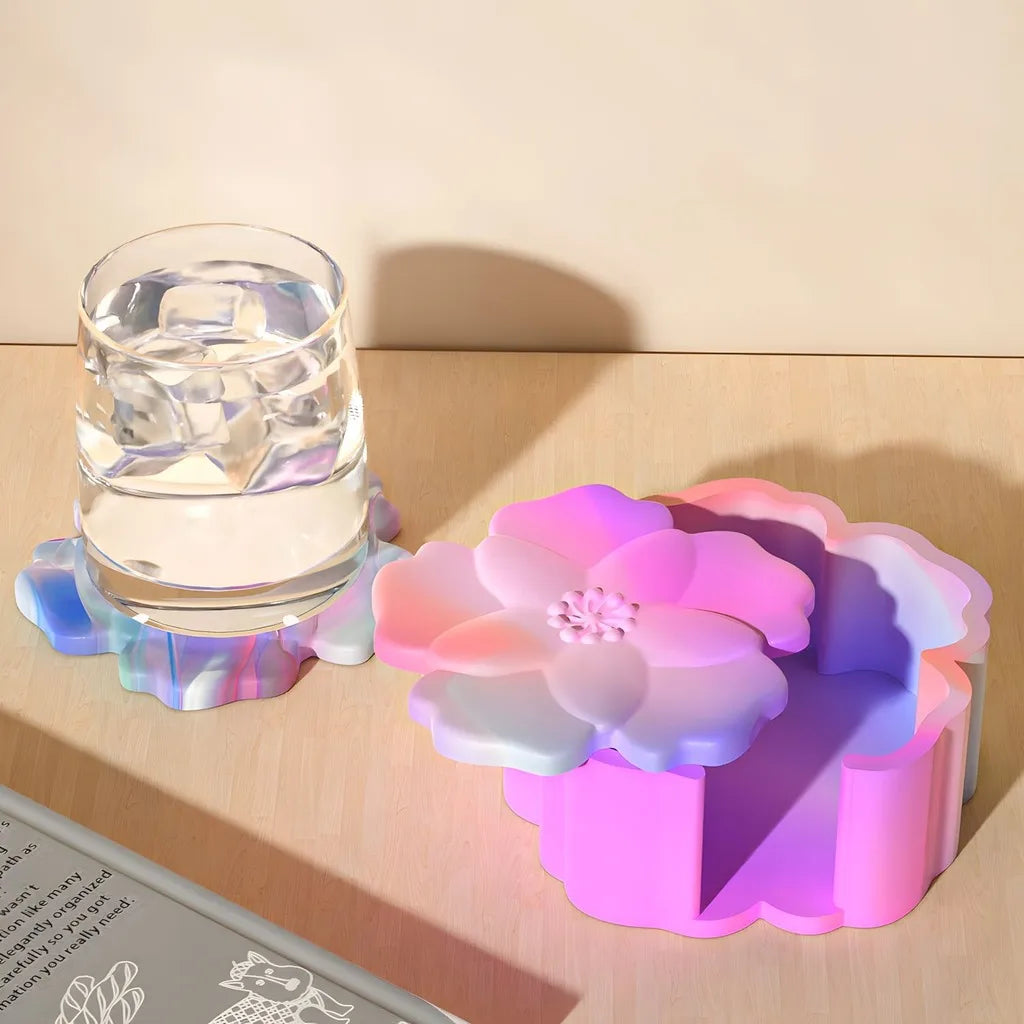 Flower Coaster and Storage Box Silicone Resin Mold for DIY Epoxy Casting Handmade Home Decor Oasis Select