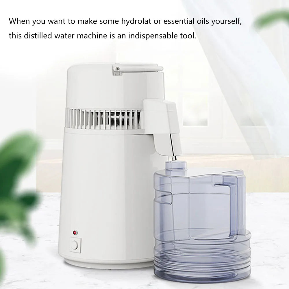 750W 220 V 4L Large Capacity Laboratory Household Distilled Water Machine Stainless Steel Pure Water Distiller Beautys Salon Oasis Select
