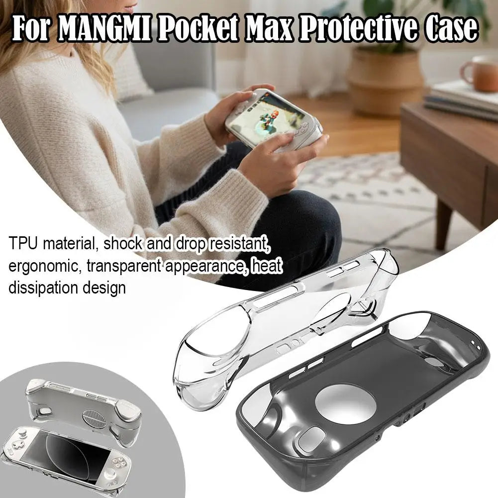 TPU Clear Case for MANGMI Pocket Max Handheld Game Console