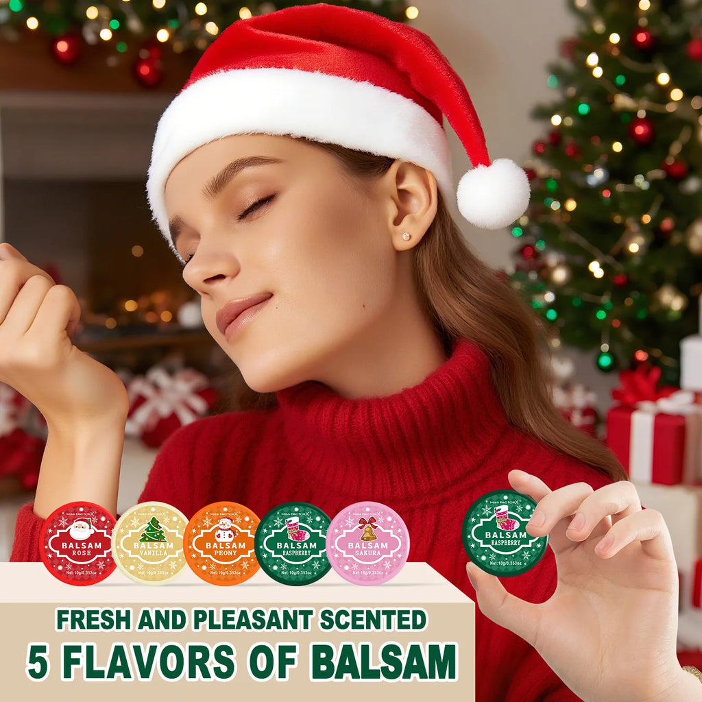 Christmas assembly gift set -20 sets, including balm, hand cream, lipstick, red gauze bag, Christmas tree thank you card Oasis Select