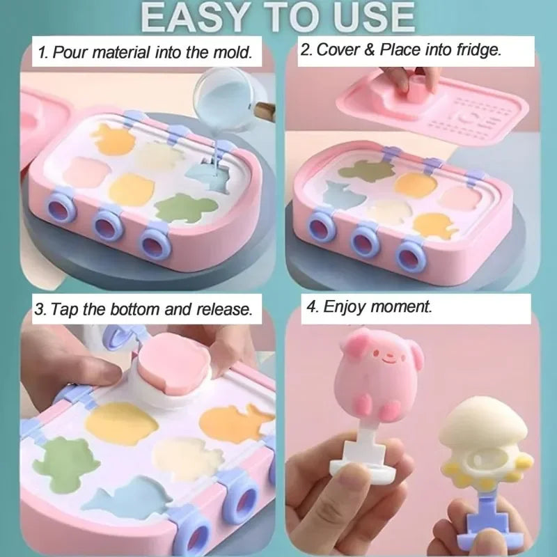 1/2/4PCS Small Boat Minivan Silicone Ice Mold DIY Children Homemade Ice Cream Mold Ice Cream Ice Lattice Making Ice Box Oasis Select