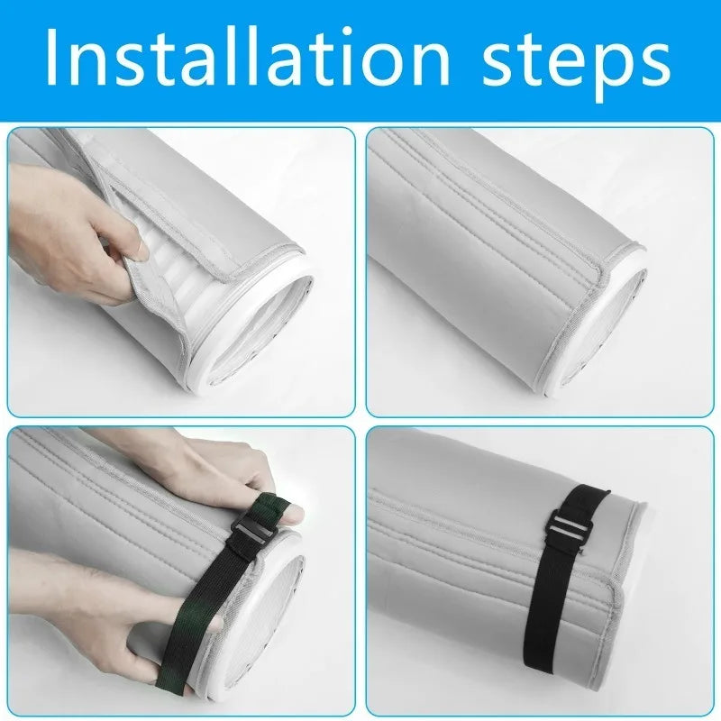 1pcs Air Conditioner Hose Cover Portable Exhaust Pipe Protector Waterproof Dustproof Heat Insulation Wrap for AC Vent Tube Oasis Select