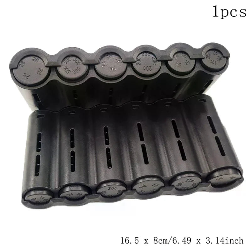 Portable 6 Slot Euro Coin Storage Dispenser with Spring - Home Waiter Driver Coins Safe Piggy Bank Euro Coins Holder Collector Oasis Select