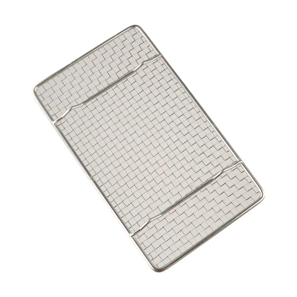 Household Stainless Steel Tempura Frying Net Semi -circular/Round Japanese Style Barbecue Net Durable Drying Net Fried Food Oasis Select