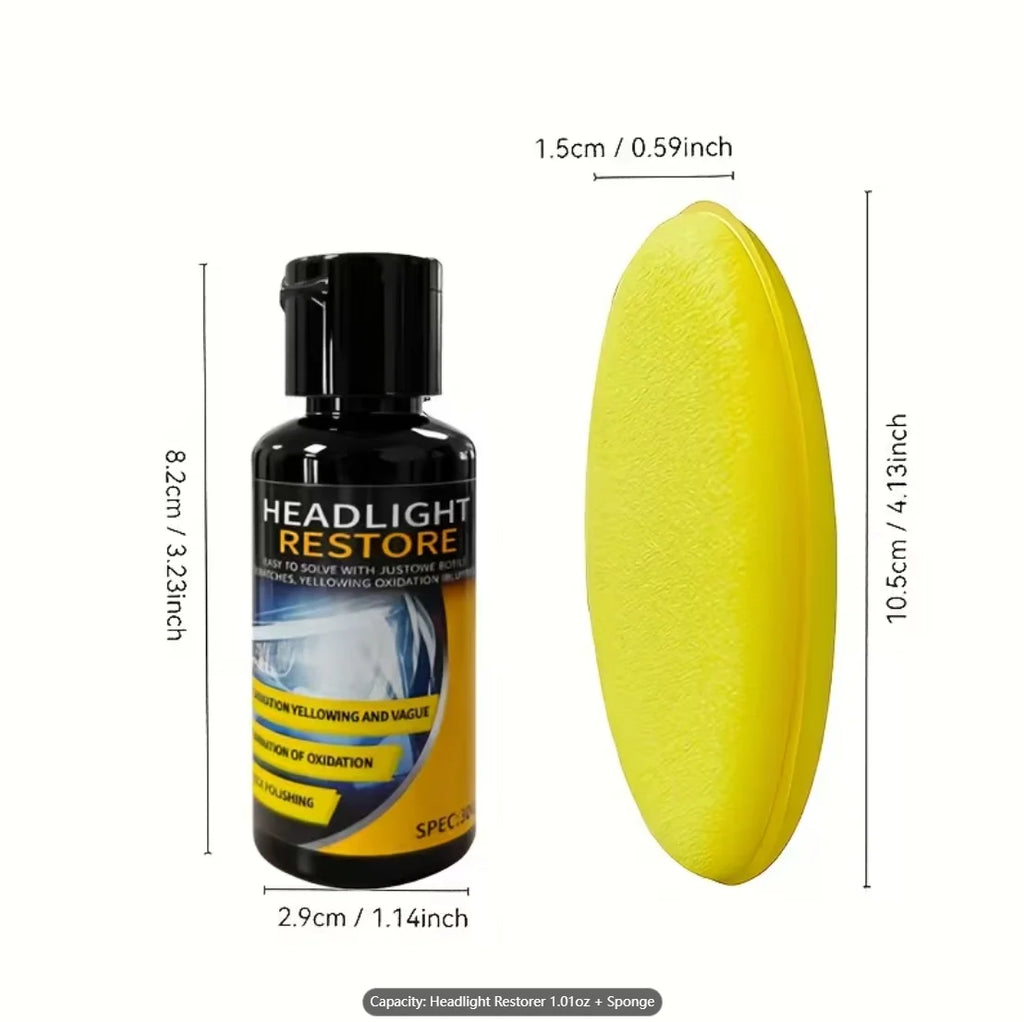 Headlight Restoration Paste: anti-oxidation, brightening, polishing for headlight scratches, vehicle light maintenance. Oasis Select