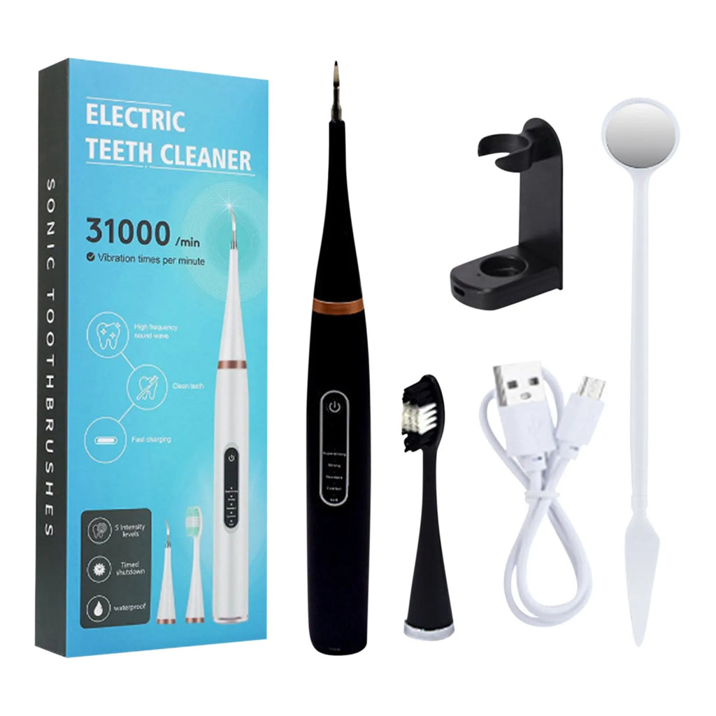 Ultrasonic Portable Electric Dog Toothbrush Professional Plaque Calculus Removal Teeth Whitening for Pet Dental Care Oasis Select Black One Size