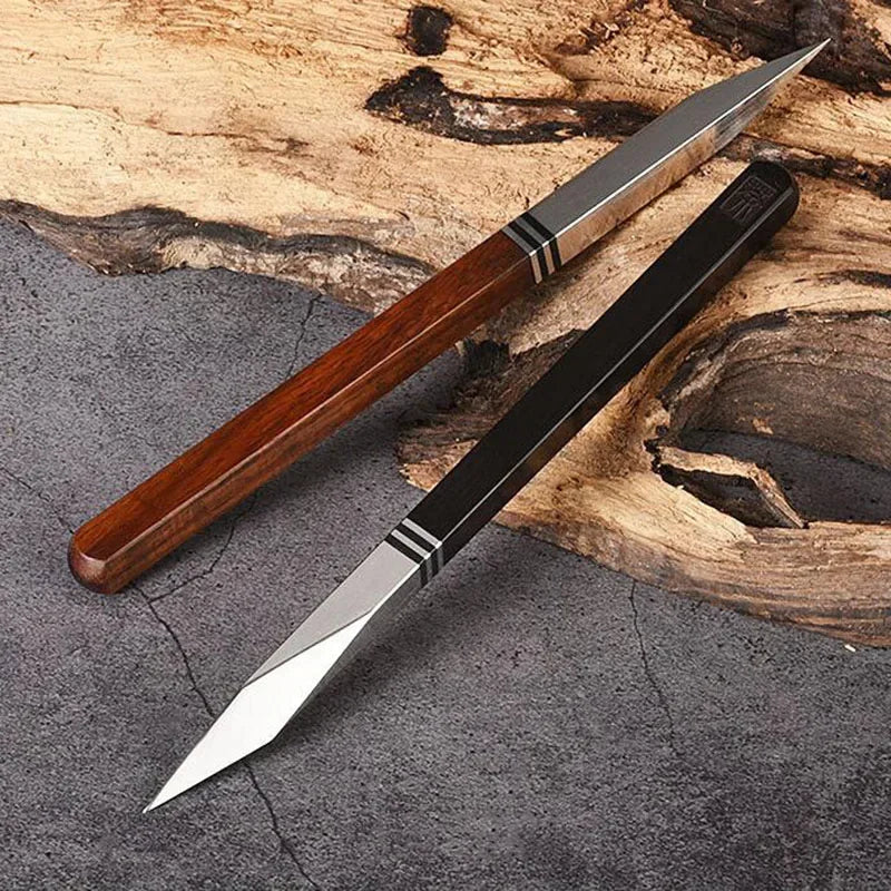 Tea Knife Stainless Steel Damascus Pu Erh Tea By Hand Wooden Handle Pry Tea Cone Of Chinese Style Gift Oasis Select