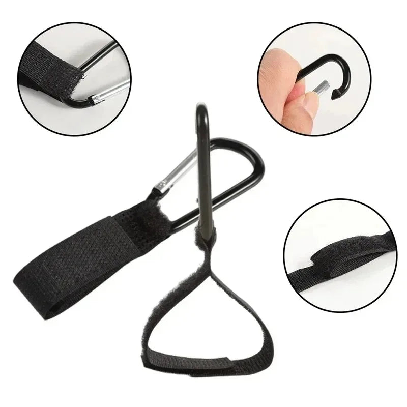 2/8/12pcs Baby Stroller Hook Organizer Adhesive Nylon Clasp Loop Clips Carabiner Hooks Diaper Bag Shopping Hook Buckles Hanger Oasis Select