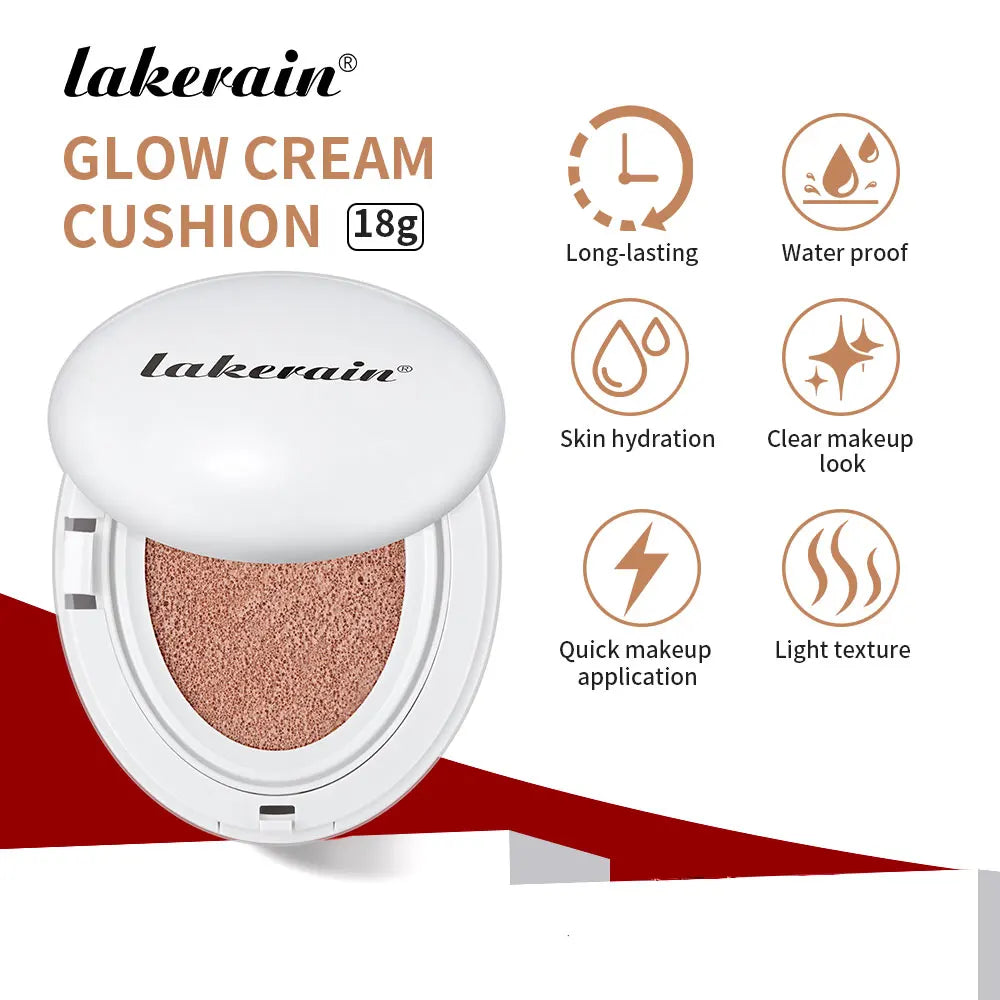 Cream Cushion Foundation Natural Coverage Hydrating Glow Finish 24H Long Lasting Moisturize Cushion Foundation Korean Makeup Oasis Select