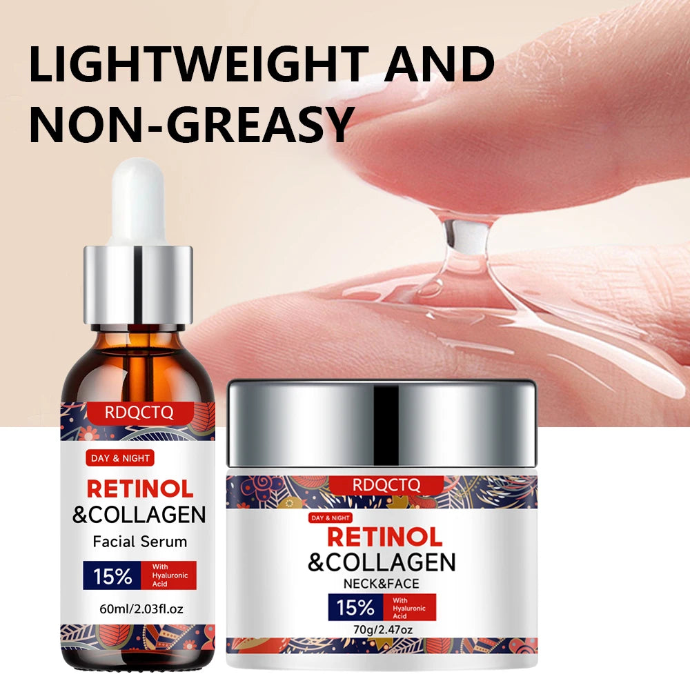 Retinol Collagen Serum | 15% Hyaluronic Acid | Hydrating Set Face Serum Set Oasis Select