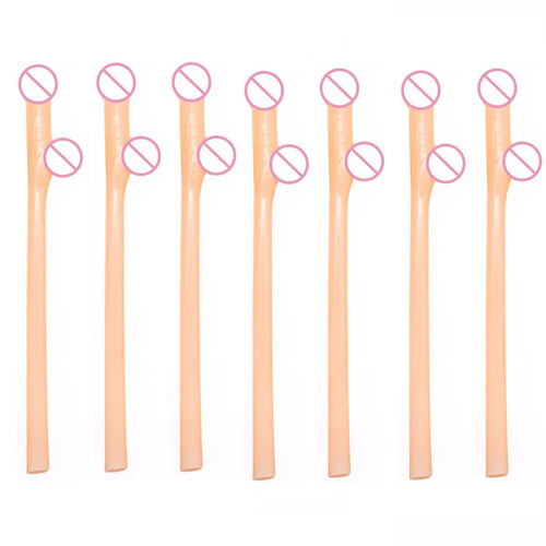 10Pcs Bachelorette Party Penis Straws Bridal Shower Hen Night Willy Penis Novelty Nude Straw for Bar Drinking Supplies Oasis Select