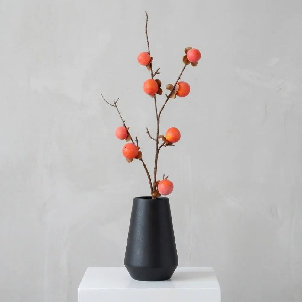 8 Heads Artificial Persimmon Branch Handmade Realistic Simulation Persimmon Fruit Elegant Foam Fake Plants Wedding Decor Oasis Select