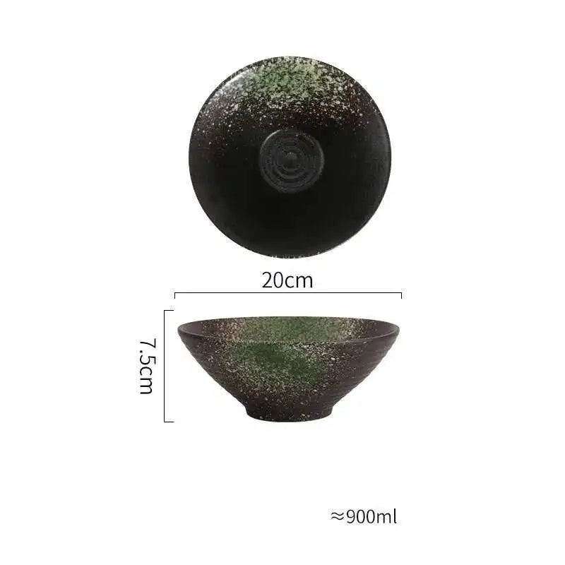 Japanese Ceramic Tableware Ramen Soup Noodle Bowls Commercial Bowl Home Restaurant Kitchen Dinnerware 7/8/9 Inch Oasis Select 8Inch Bowl C