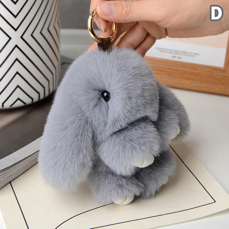 15cm Gifts Rabbit Fur Keychain Women Bag Car Key chain Pendant Decoration Jewelry Bags Hangings Accessories Oasis Select MR-05