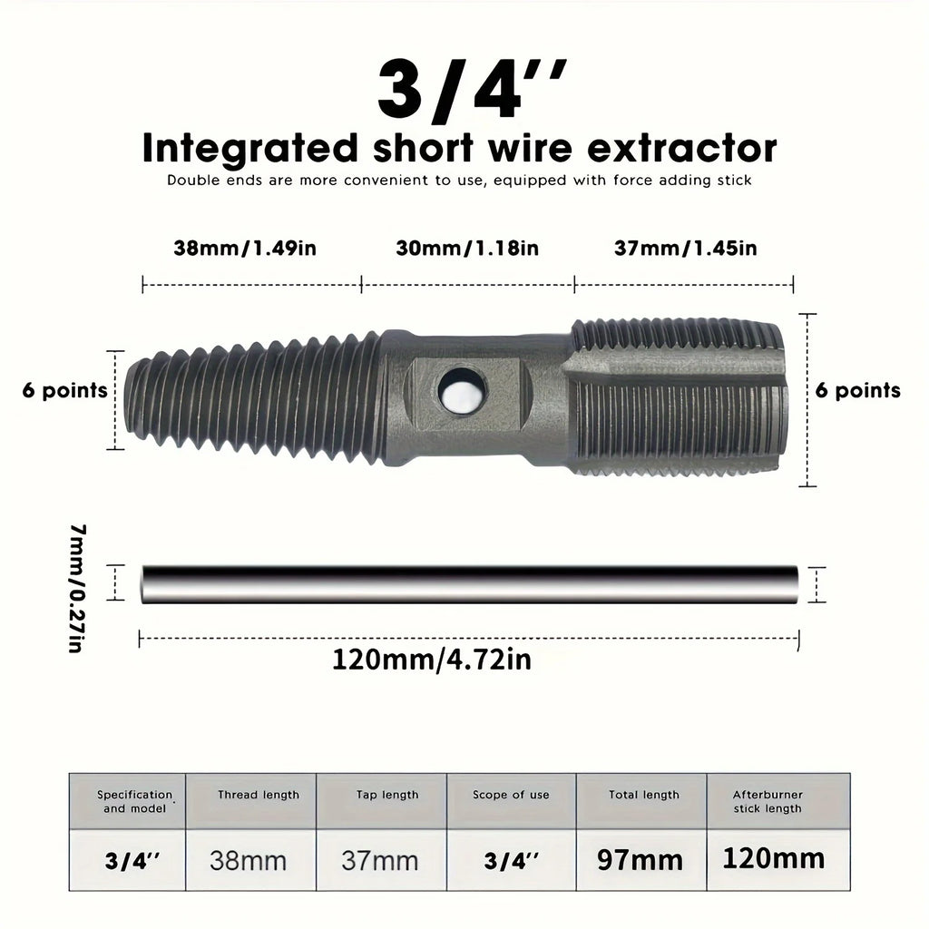 SLADE Double Head Screw Extractor & Thread Repair Kit Screw Extractor Set Oasis Select GZ015-C