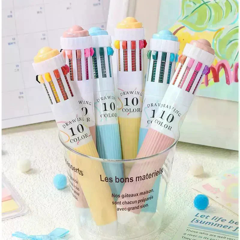 28 Color Ballpoint Pen 0.8mm Soft Grip Press Multicolor Writing Pen For Drawing School Supplies Stationery Oasis Select