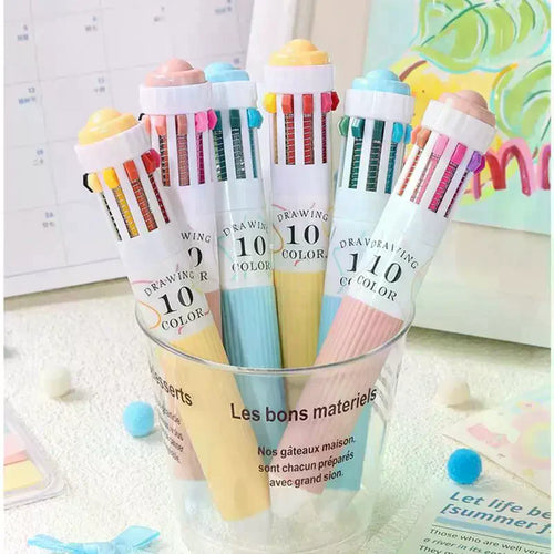 28 Color Ballpoint Pen 0.8mm Soft Grip Press Multicolor Writing Pen For Drawing School Supplies Stationery Oasis Select
