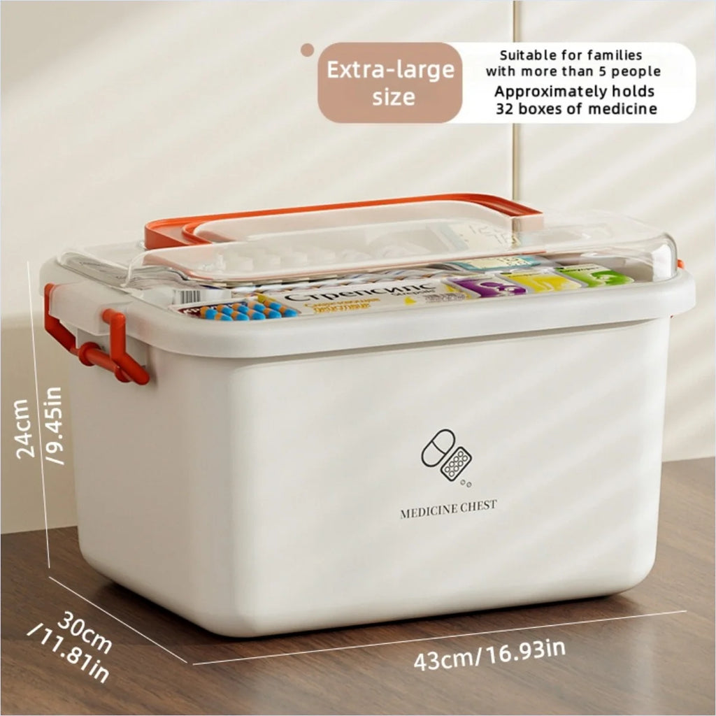 Large Portable Medicine Organizer Box Multifunctional First Aid Storage with Dividers for Pills/Drugs Household Medical Kit Oasis Select Extra Large Red
