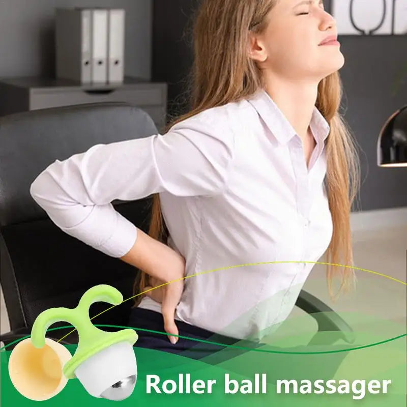 Roller Ball Massager Manual Massage Ball in Flower Pot Shape Stress Relief Cute Mini Innovative Manual Roller Massager for Oasis Select