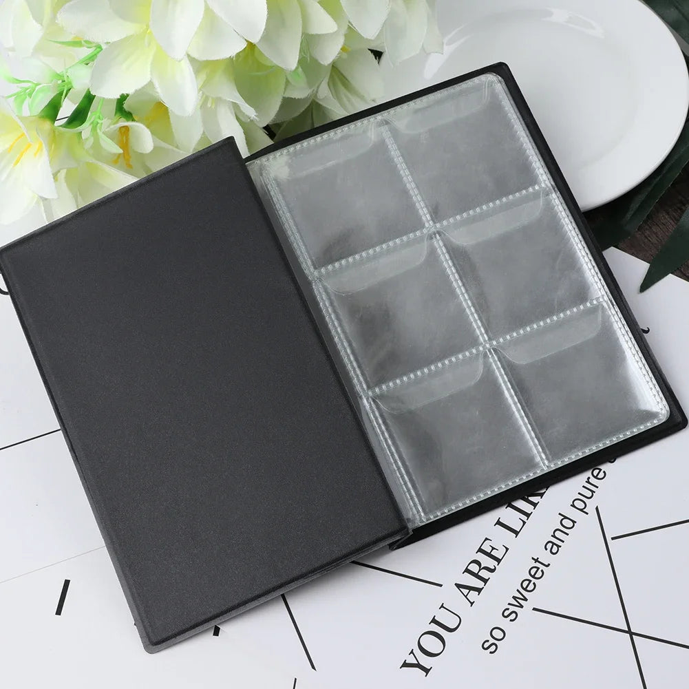 60 Pockets Artificial PU Leather Commemorative Coins Collection Album Book Collecting Money Organizer Storage Bags Storage Book Oasis Select
