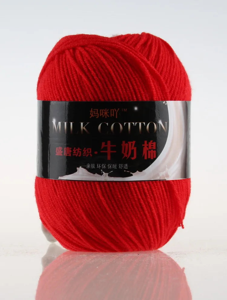 DIY Three Strands Graded Section Dyed Wool Medium Fine Cotton Thread