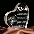 Heart-shaped Transparent Acrylic Decoration Birthday Gift Family Souvenir Father's Day Mother's Day Gift for Valentine's Day Oasis Select MOM 075
