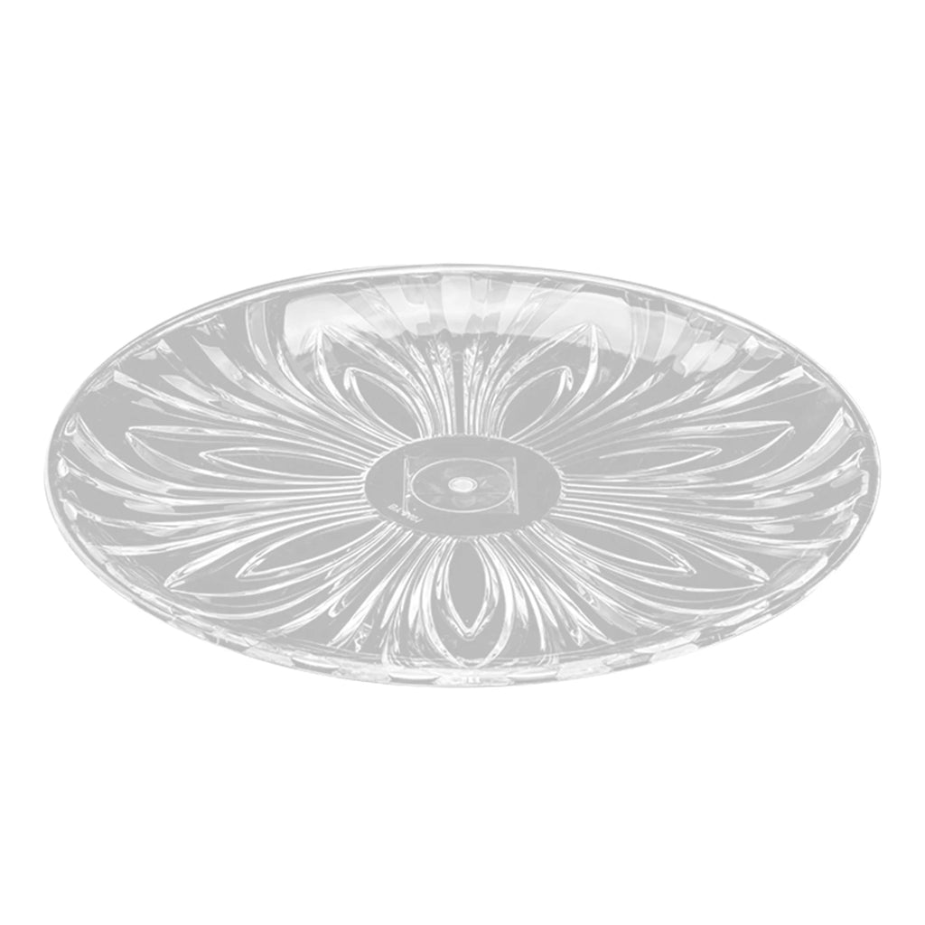 Clear Acrylic Snack & Fruit Serving Tray | Round PET Plate
