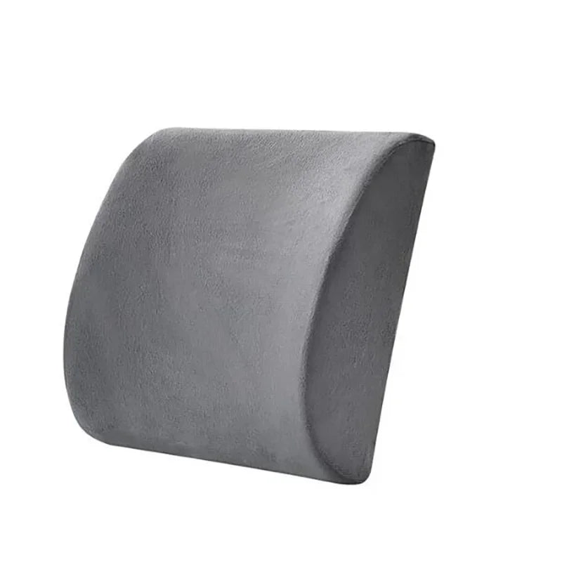 Office Seat Lumbar Support Memory Sponge Lumbar Cushion Slow Rebound Car Cushion Relieves Low Back Pain Breathable Lumbar Pillow Oasis Select Velvet gray