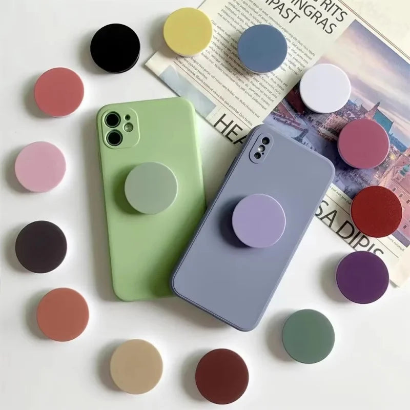 1-5pcs Finger Ring Holder Stand IPhone Samsung Support Telephone Mobilephones Grip Tok Folding Solid Color Pocket Socket Bracket Oasis Select