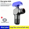 Brass Heavy-duty Ball Valve with A 4-point Hot and Cold Valve Core, Specialized for Large Flow Ball and Large Flow Triangle Oasis Select Blue handles